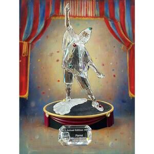 1999 SCS Swarovski Crystal Figurine Masquerade Pierrot Full Set Retired VTG